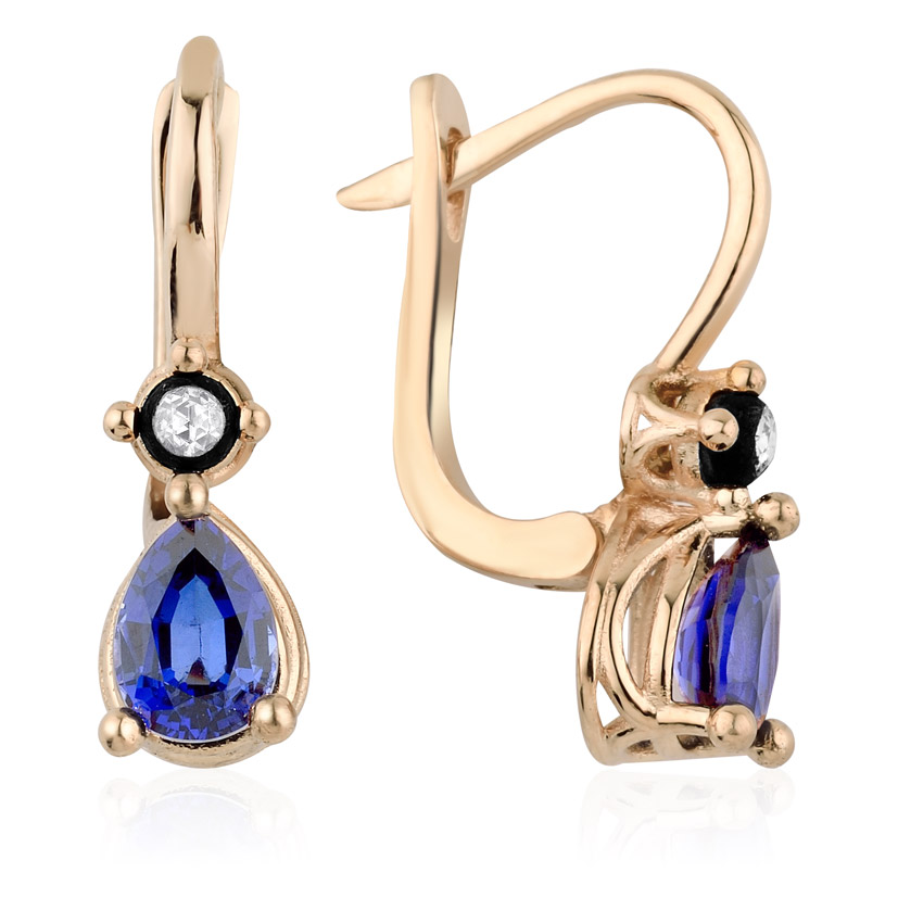 2.02 Karat Elmas Safir Küpe