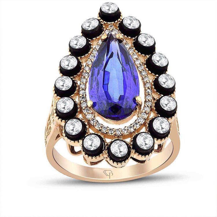 4.59 Karat Pırlanta Elmas Safir Yüzük