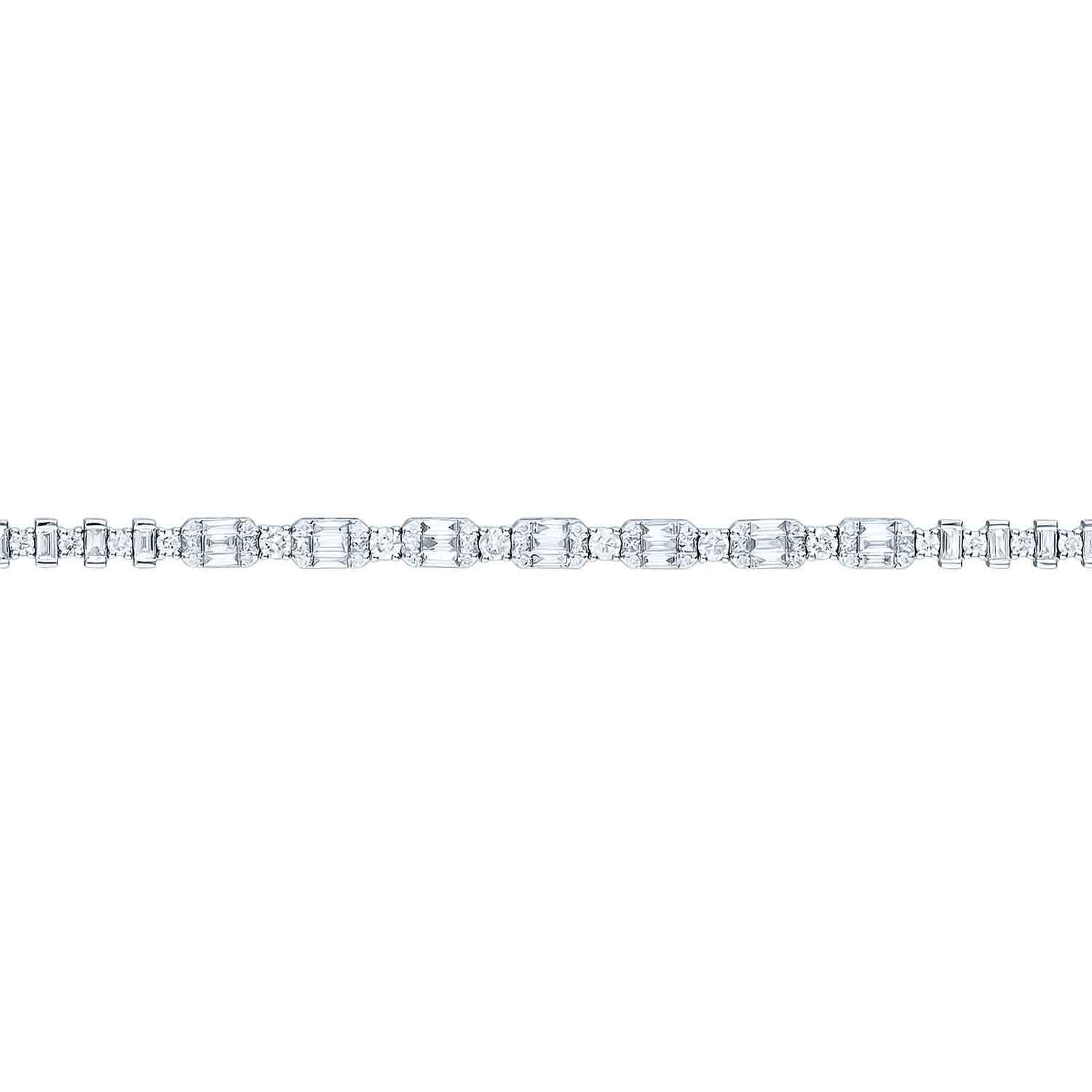 2.72 Karat Pırlanta Baget Bileklik 