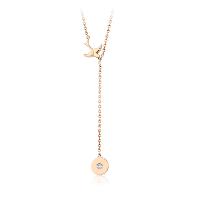 0.05 Karat Pırlantalı Trend Kolye