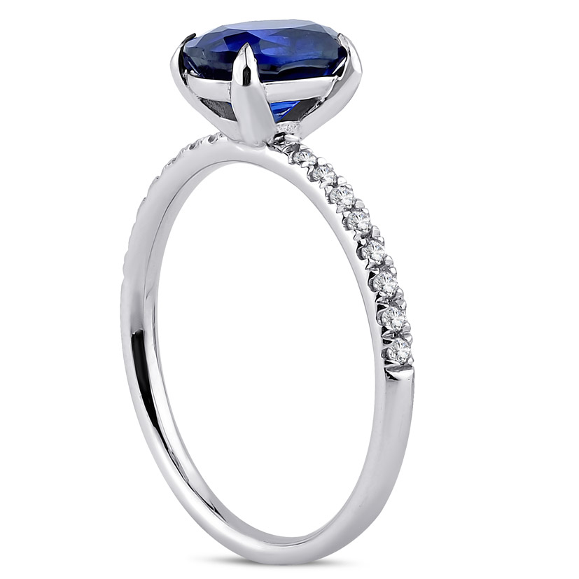 1.06 Karat Pırlanta Safir Yüzük