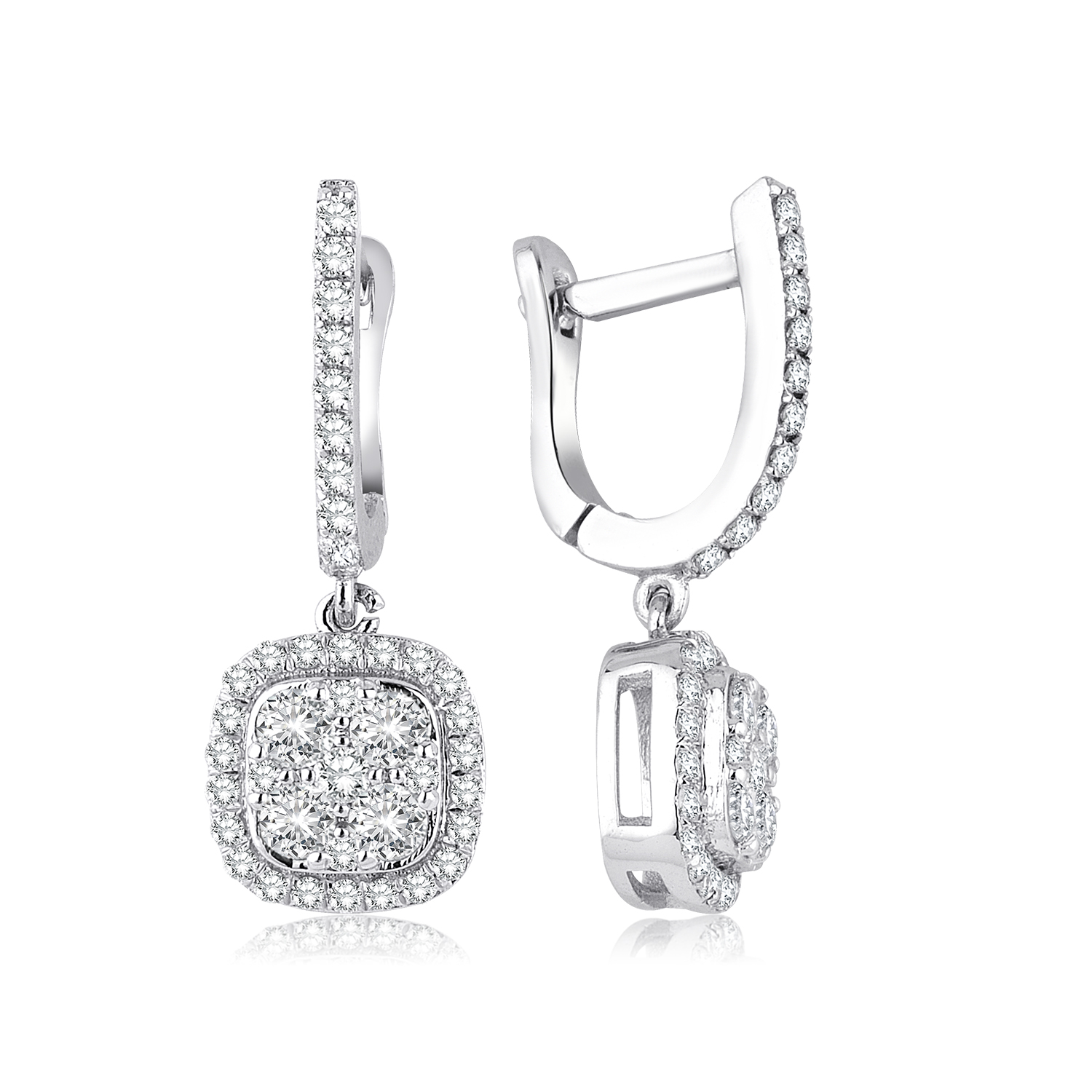 0.95 Karat Pırlanta Taşlı Küpe