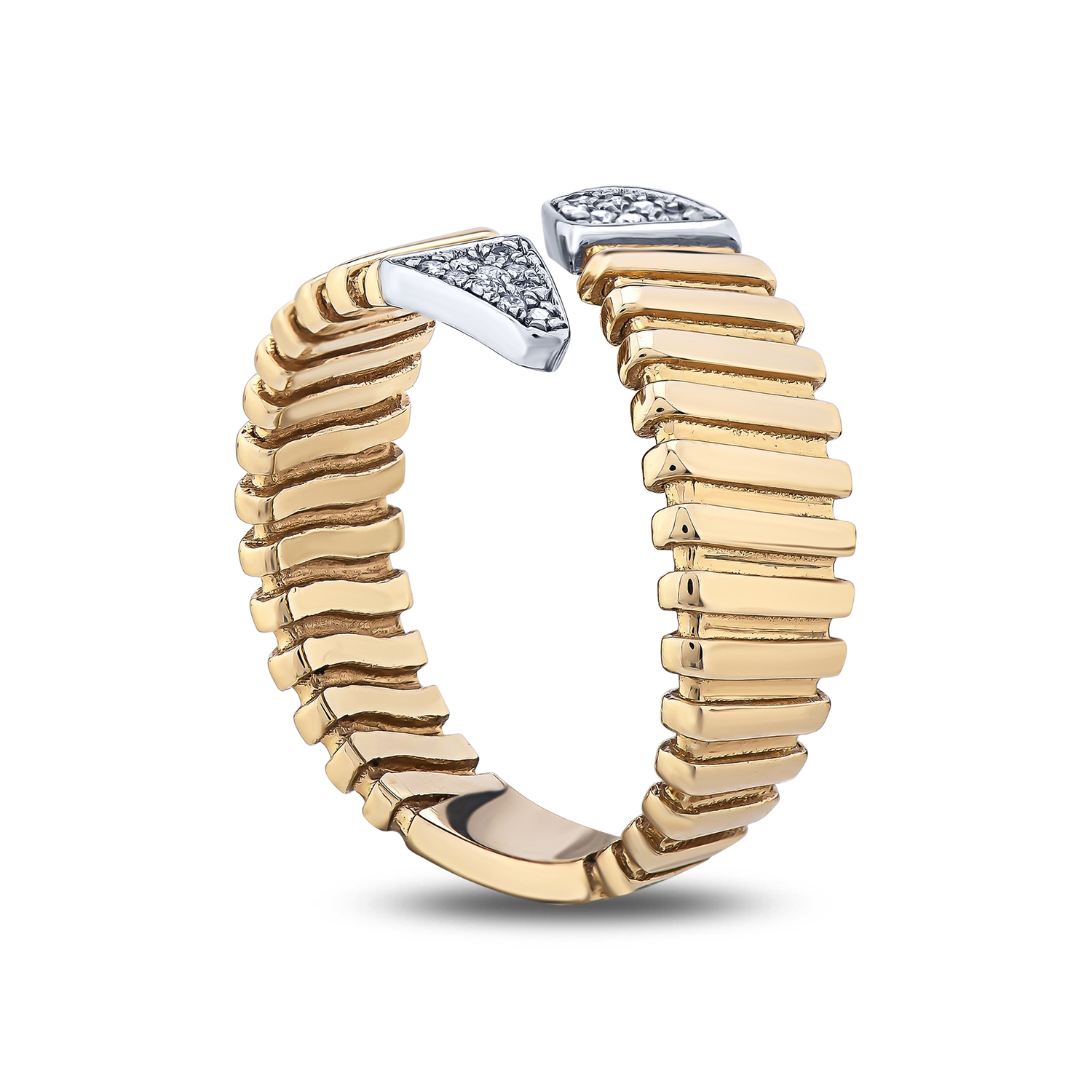 0.08 Karat Pırlanta Spiral Yüzük 