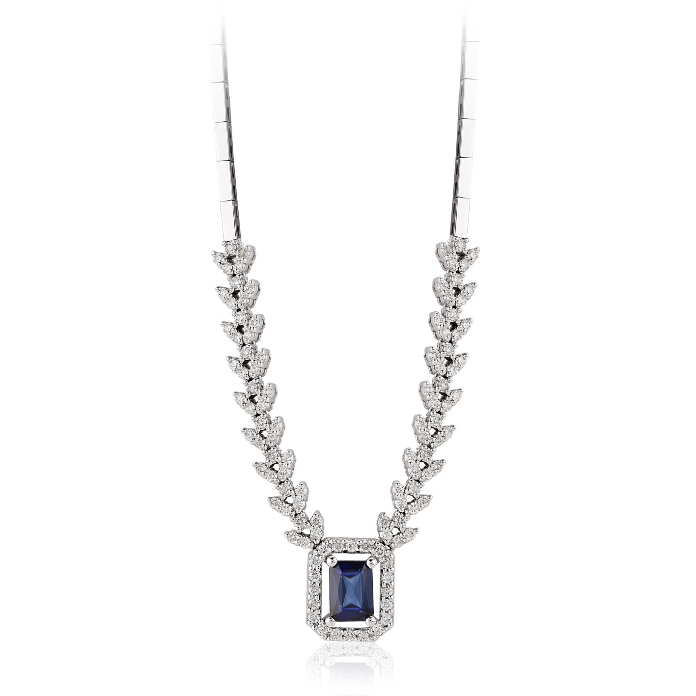 2.77 Karat Pırlanta Safir Gerdanlık