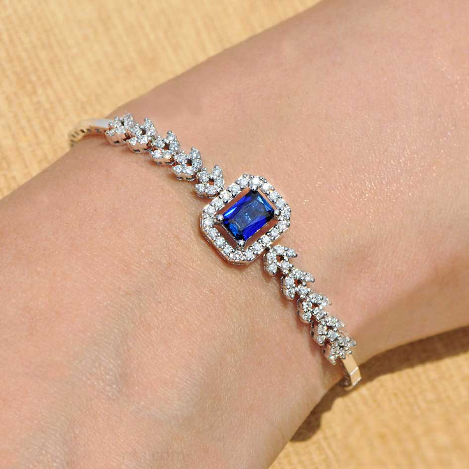 1.88 Karat Pırlanta Safir Bileklik