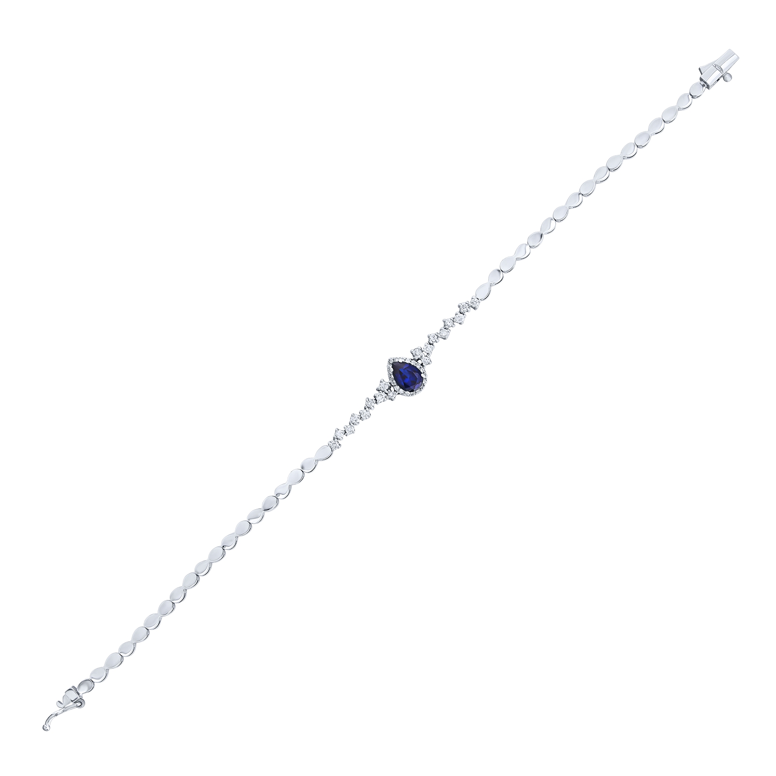 1.29 Karat Pırlanta Safir Bileklik