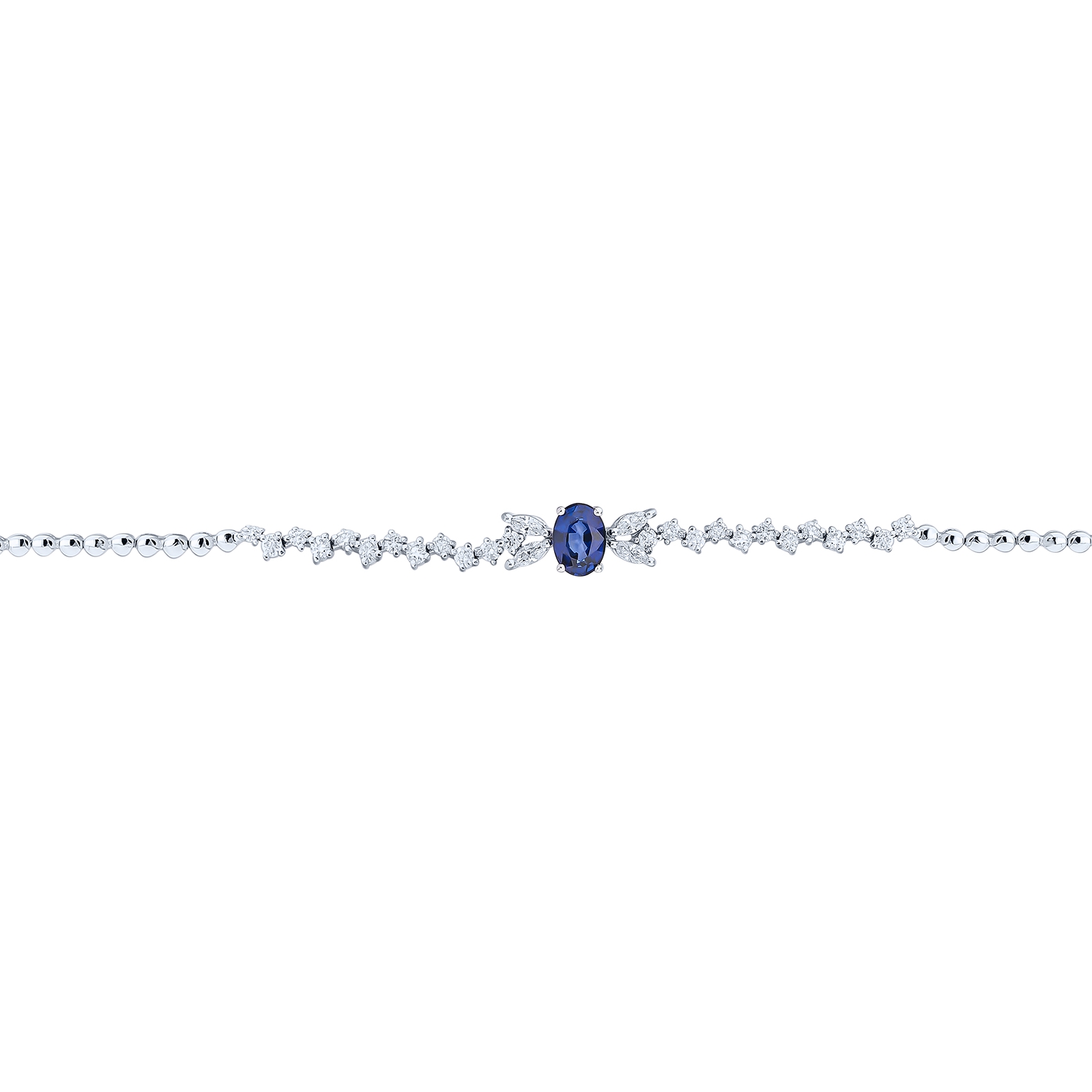1.86 Karat Pırlanta Safir Bileklik 
