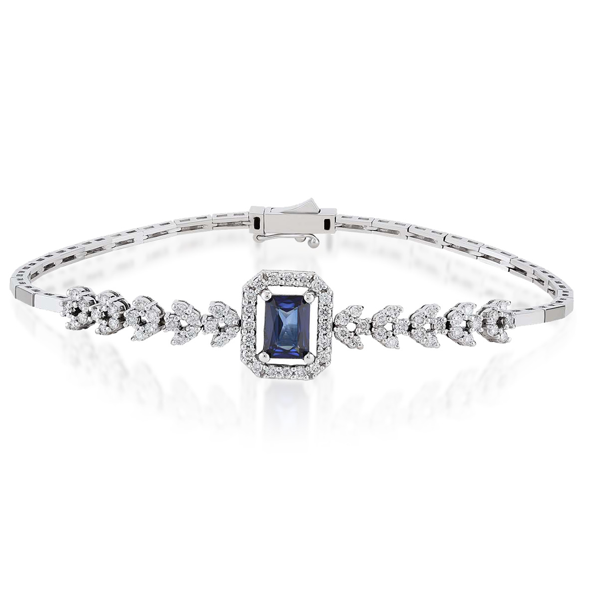 1.88 Karat Pırlanta Safir Bileklik