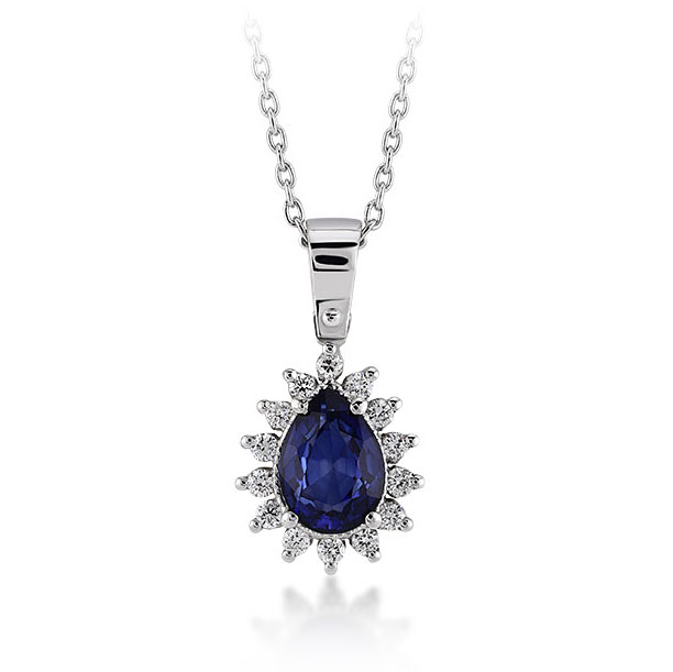 1.06 Karat Pırlanta Safir Kolye