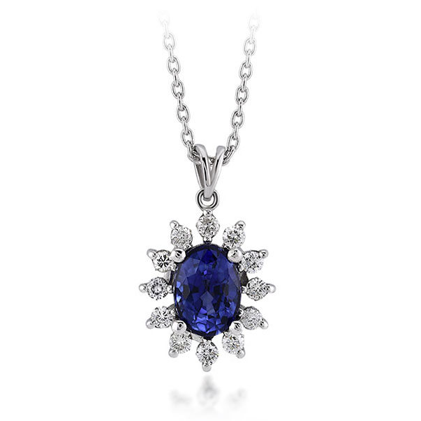 1.39 Karat Pırlanta Safir Kolye