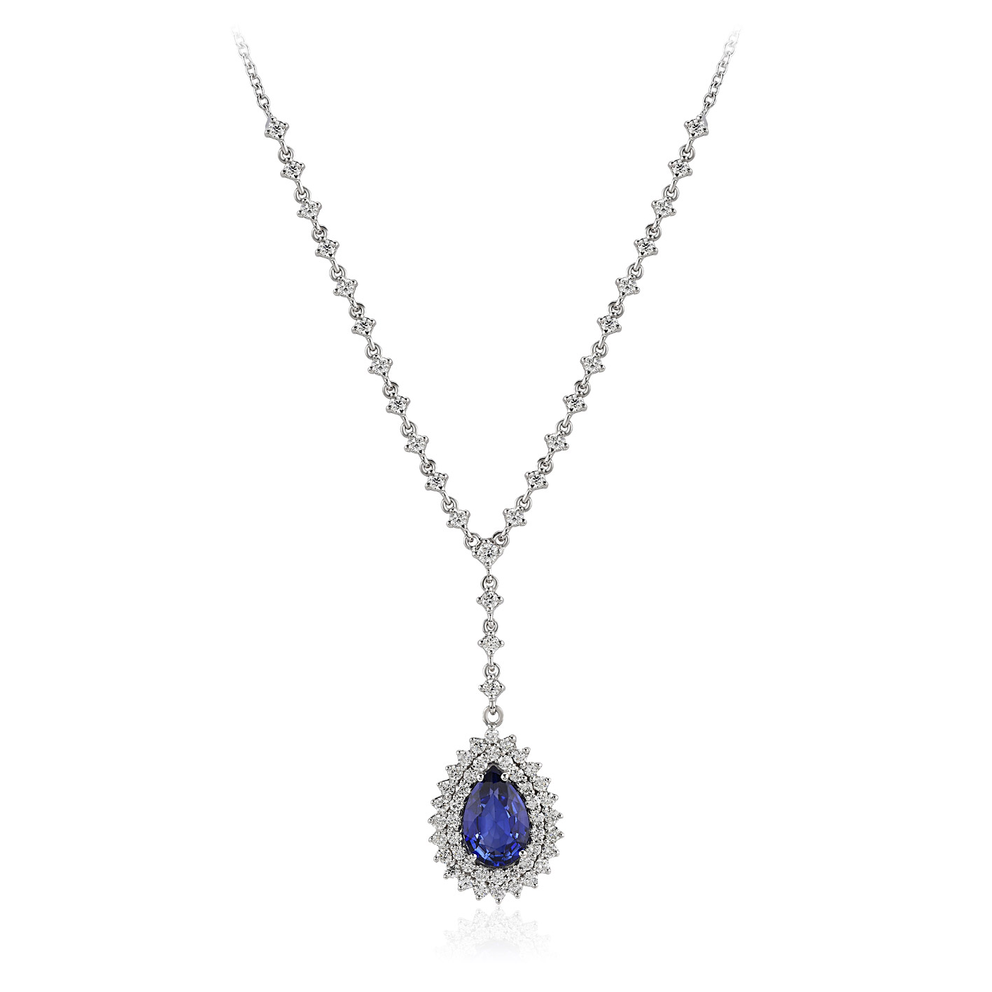 4.07 Karat Pırlanta Safir Kolye