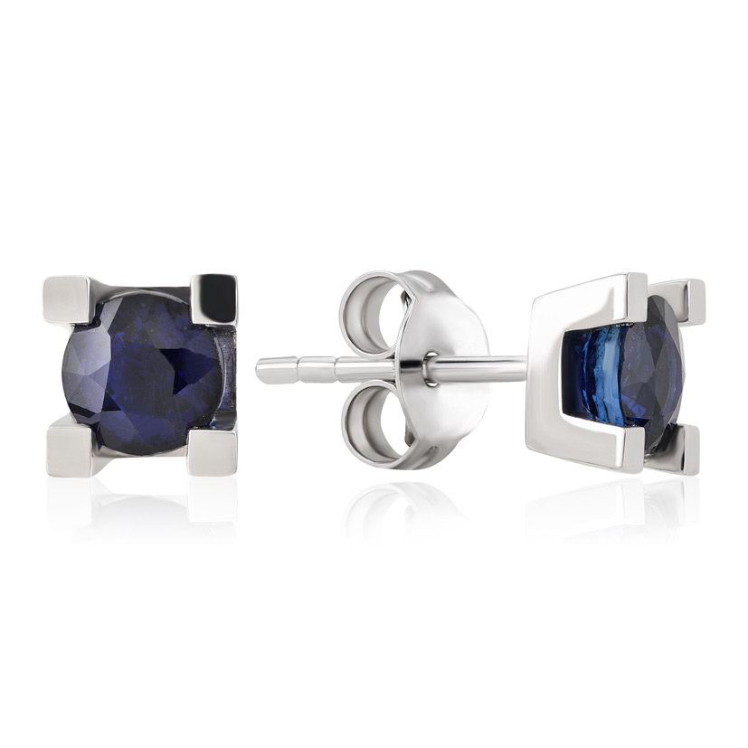 1.50 Karat Safir Tektaş Küpe