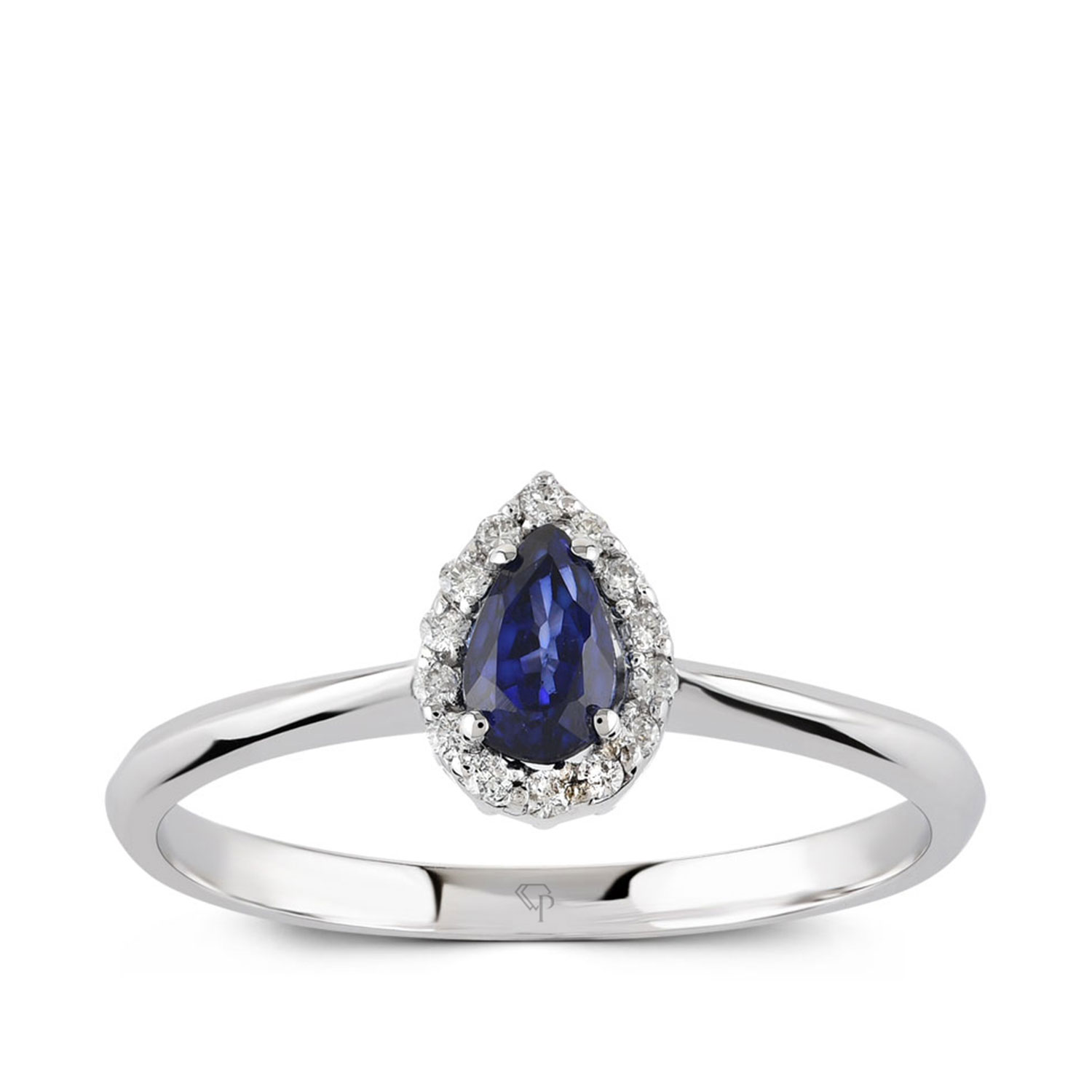 0.29 Karat Pırlanta Safir Yüzük