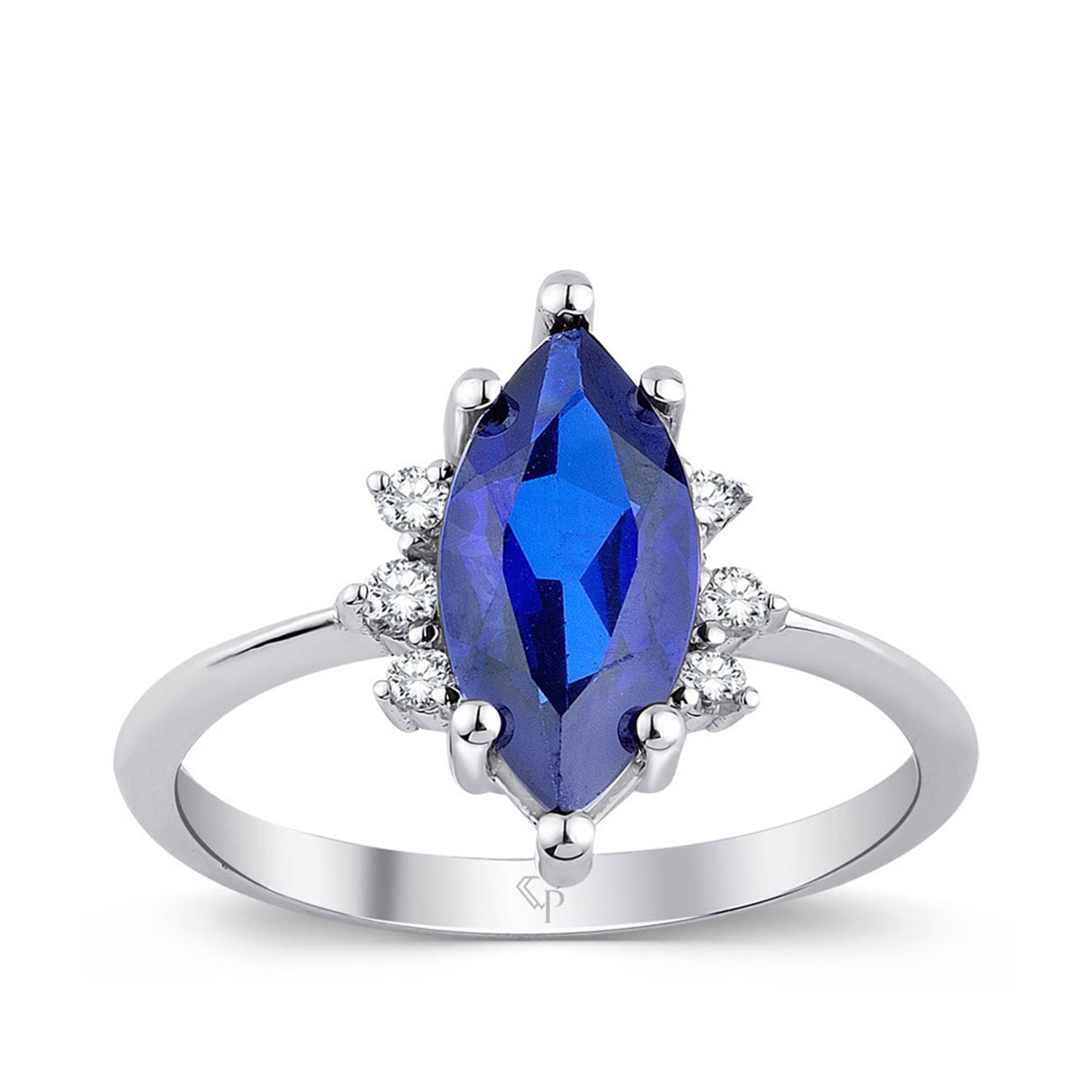 2.02 Karat Pırlanta Safir Yüzük