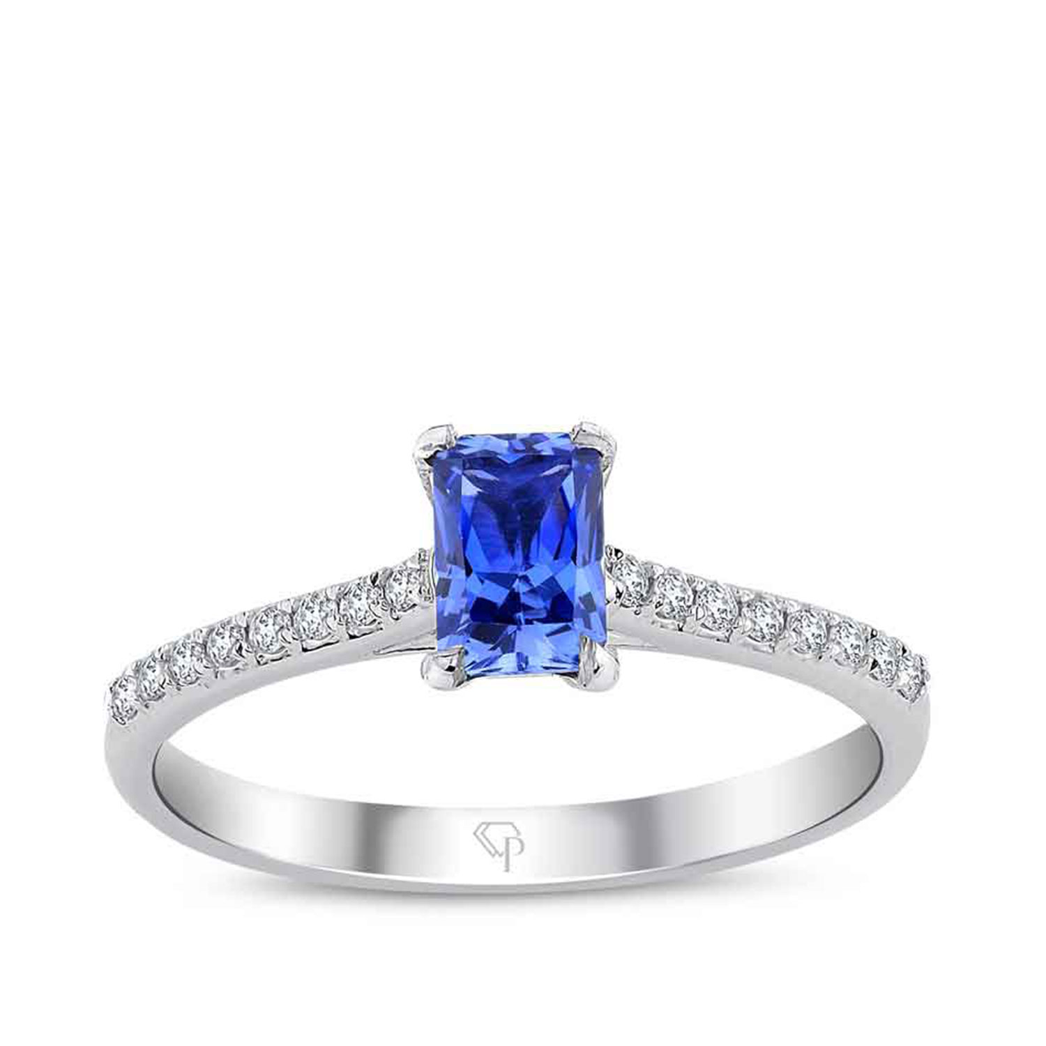 0.89 Karat Pırlanta Safir Yüzük