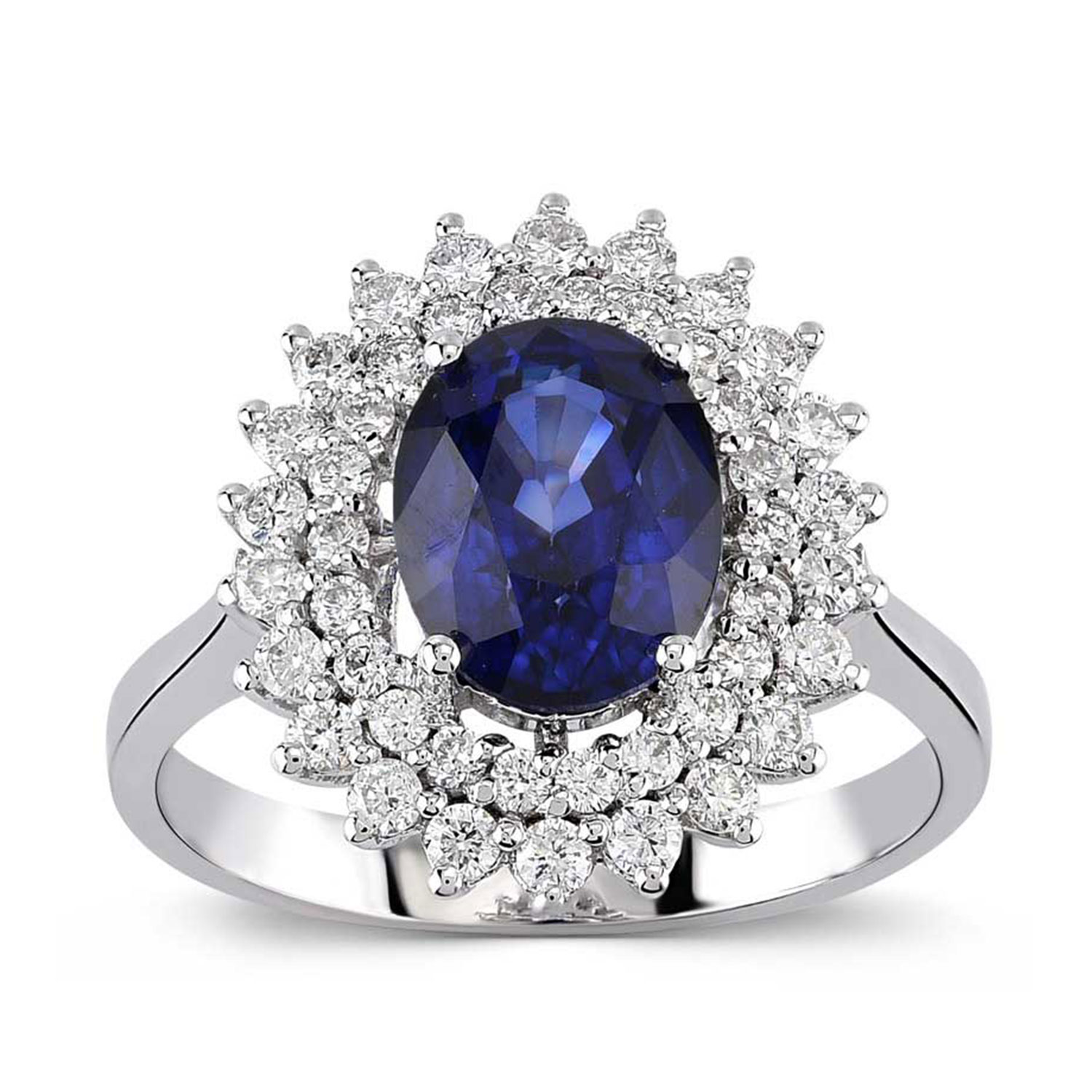 3.58 Karat Pırlanta Safir Yüzük
