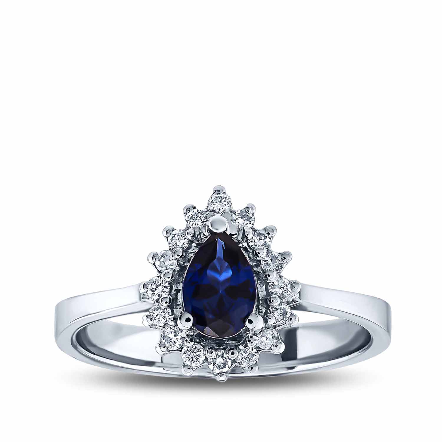 0.64 Karat Pırlanta Safir Yüzük