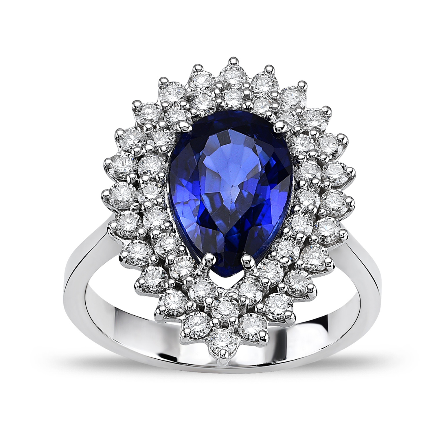 6.6 Karat Pırlanta Safir Yüzük