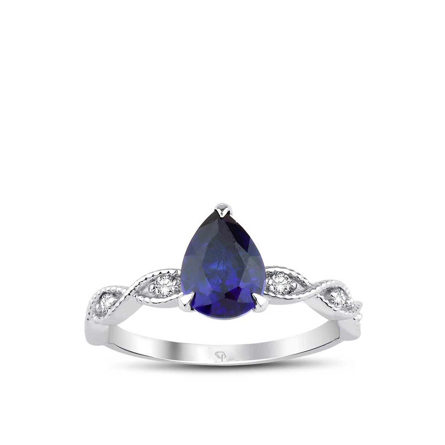 1.61 Karat Pırlanta Safir Yüzük