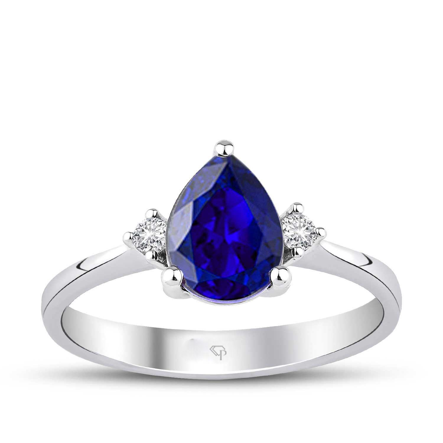 1.44 Karat Pırlanta Safir Yüzük