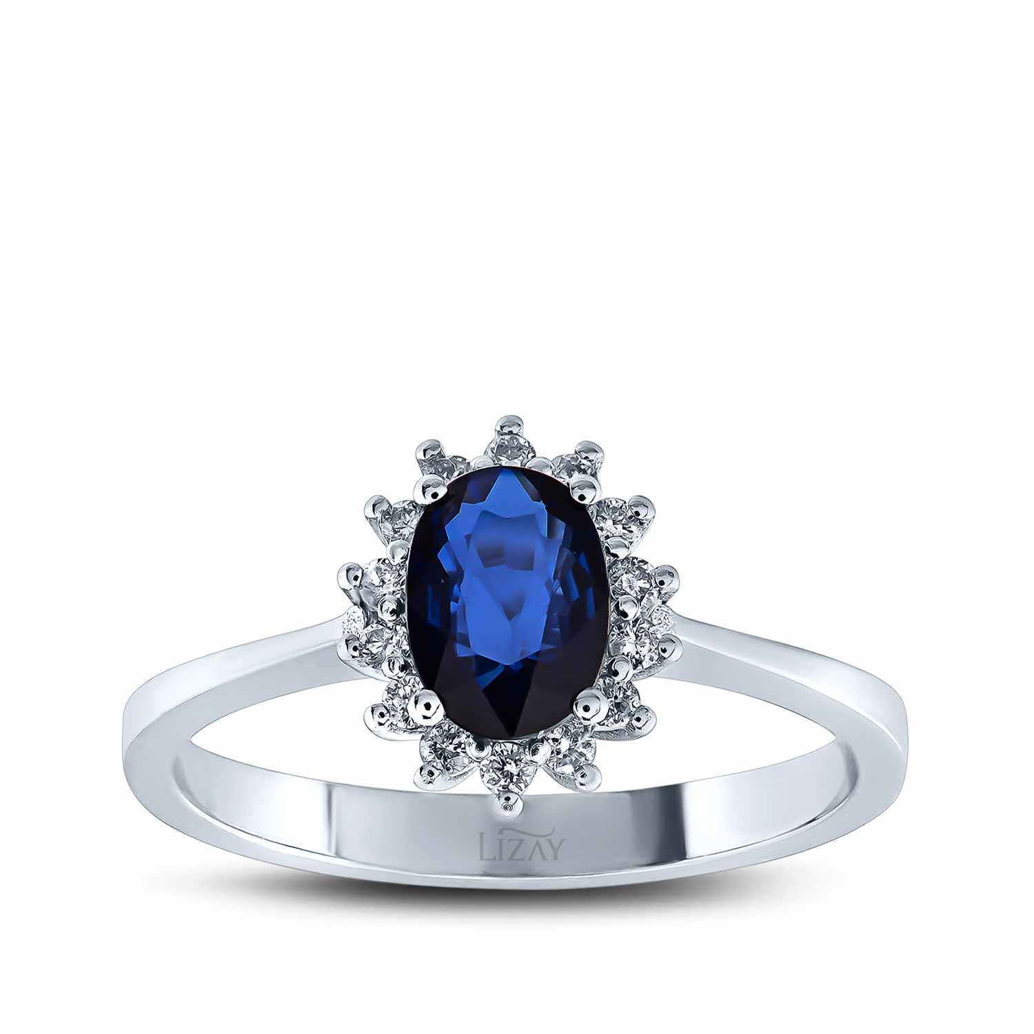 1.20 Karat Pırlanta Safir Yüzük