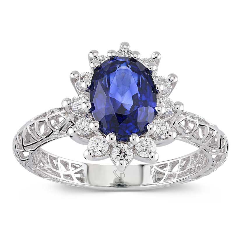 2.23 Karat Pırlanta Safir Yüzük