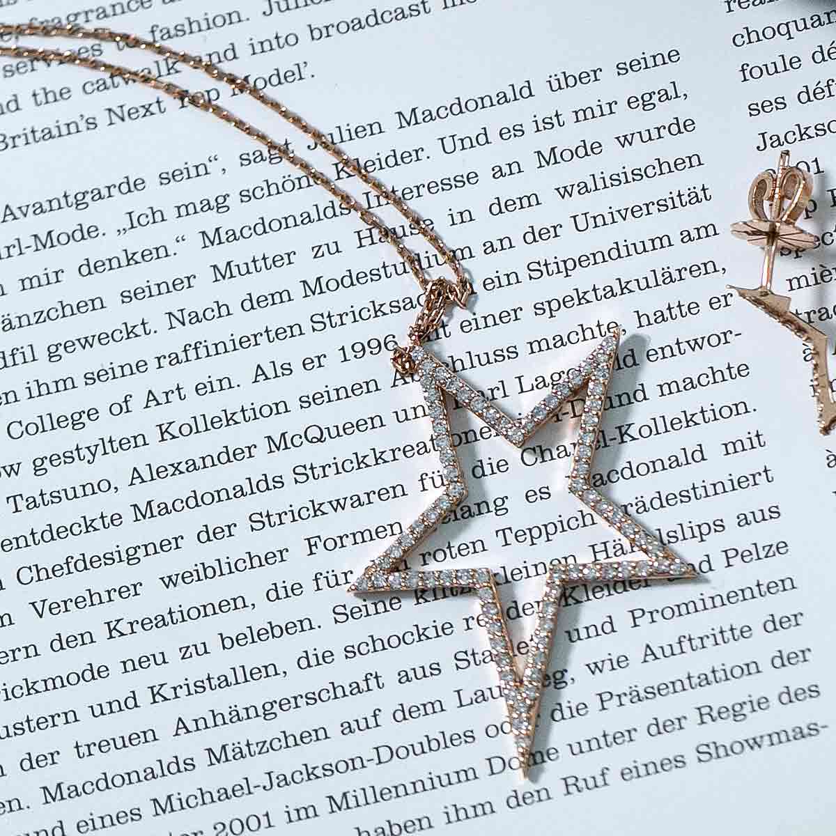 0.54 Karat Pırlanta Yıldız Kolye