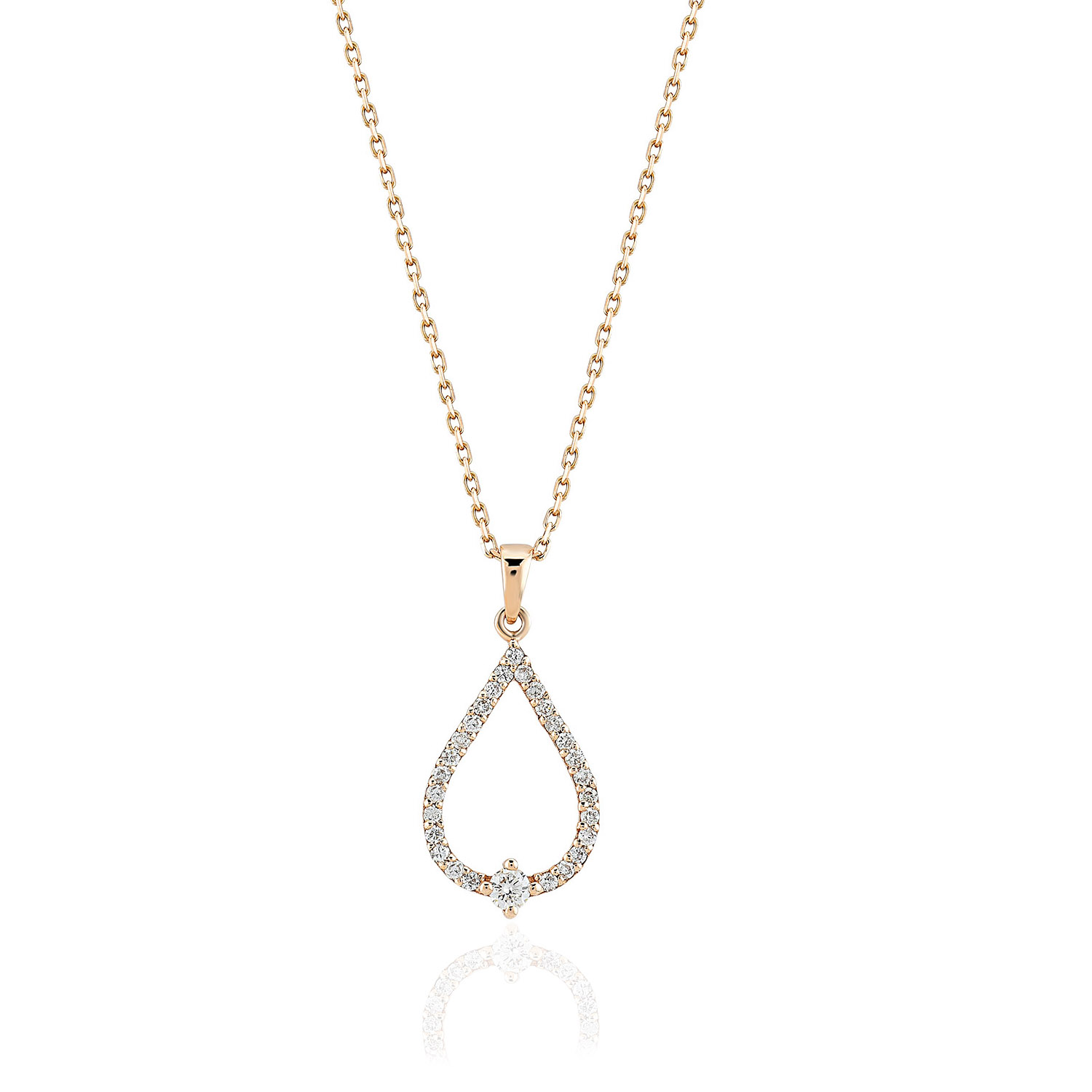 0.21 Karat Rose Pırlanta Kolye