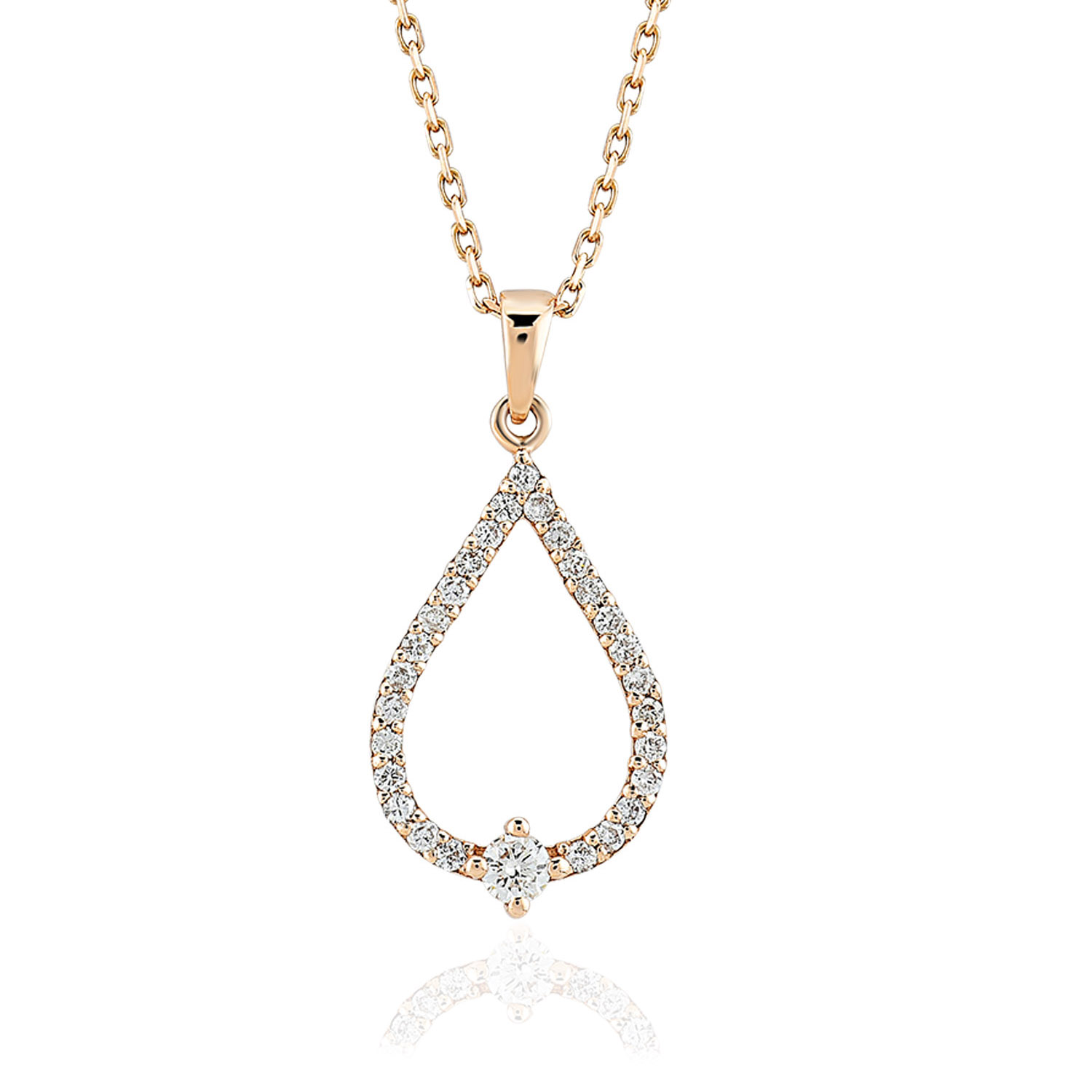 0.21 Karat Rose Pırlanta Kolye