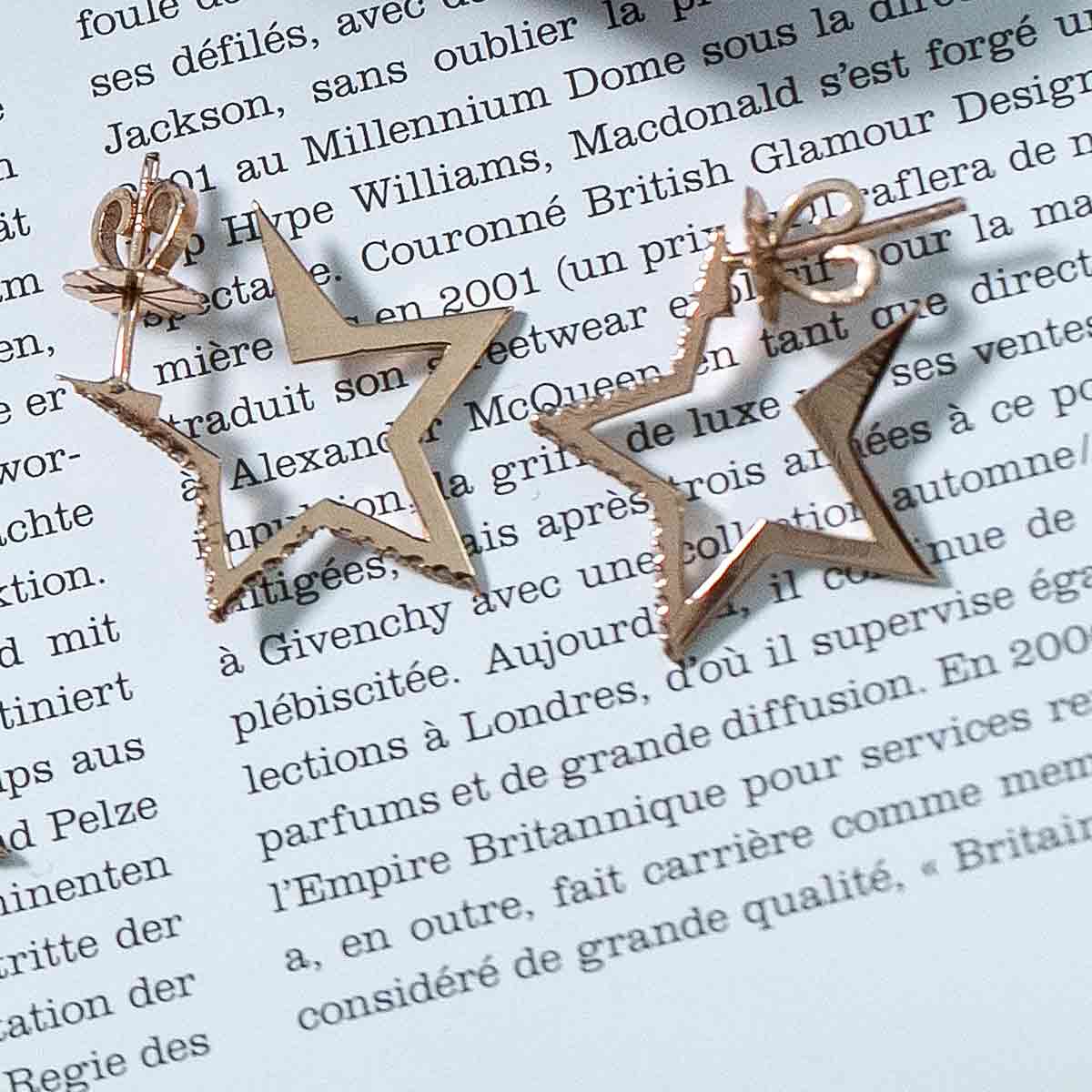 0.10 Karat Pırlanta Yıldız Trend Küpe