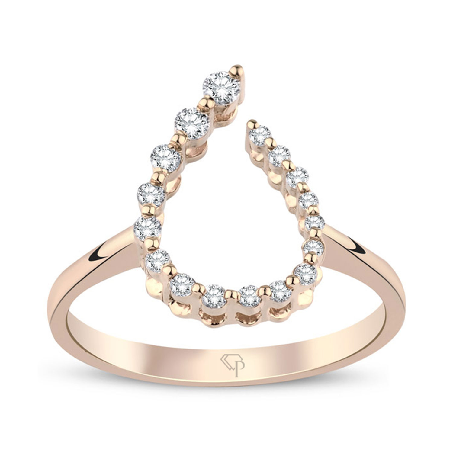 0.16 Karat Pırlanta Trend Rose Yüzük