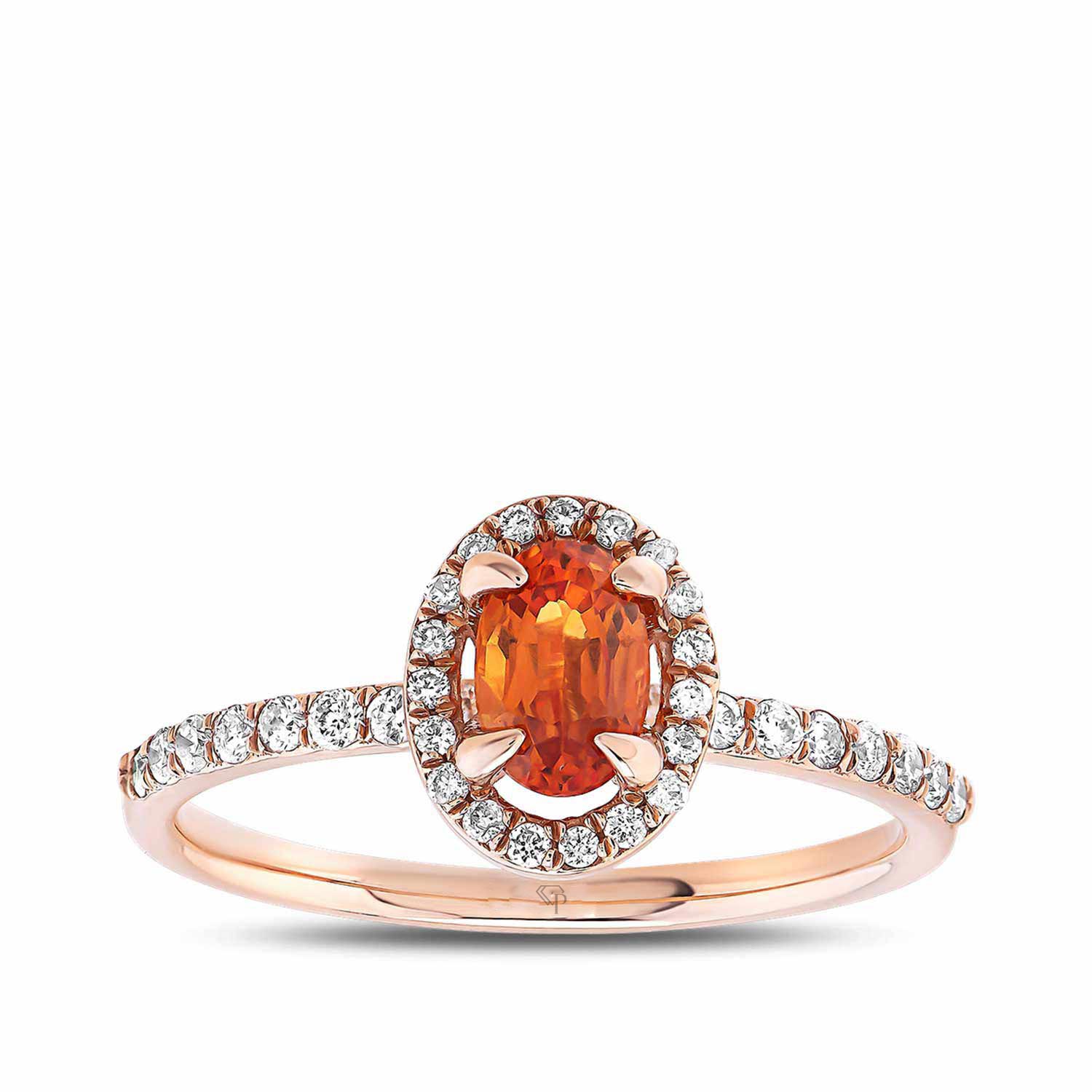 0.99 Karat Pırlanta Sitrin Yüzük